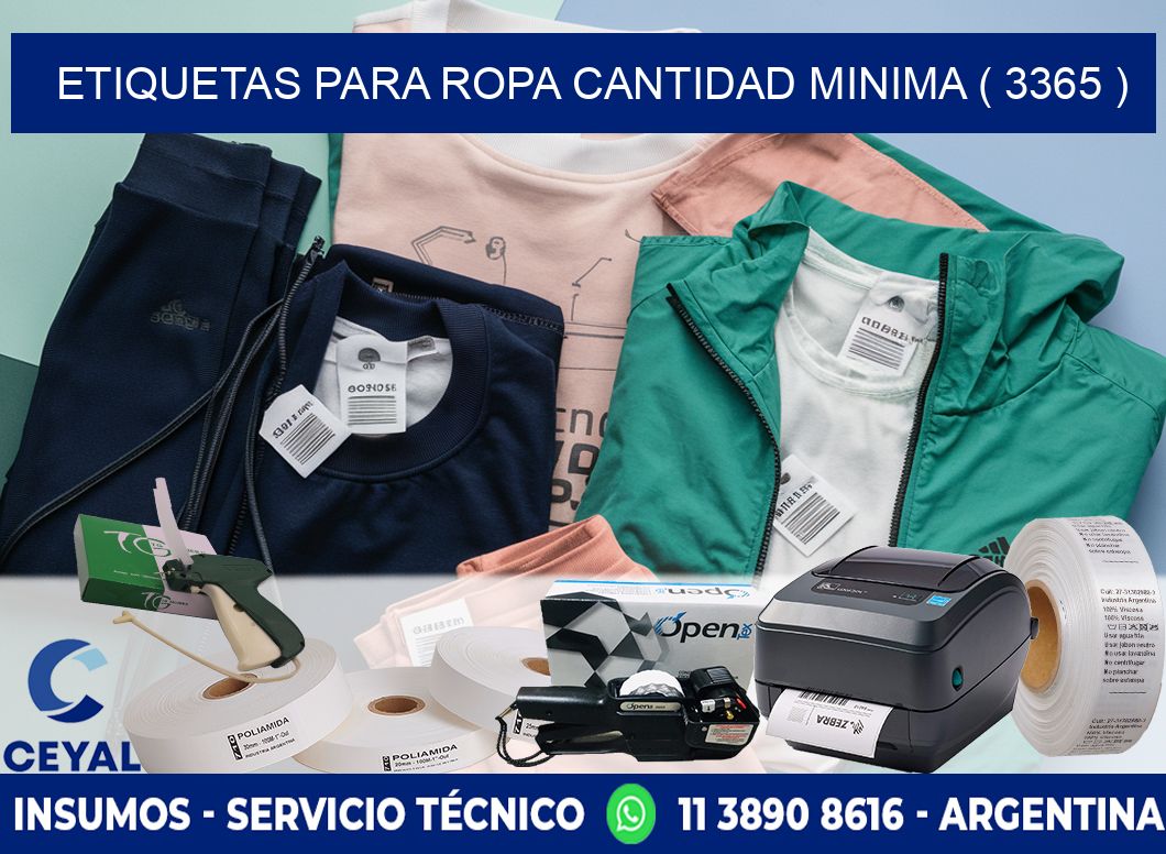 ETIQUETAS PARA ROPA CANTIDAD MINIMA ( 3365 )