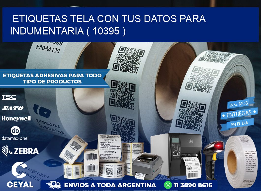 ETIQUETAS TELA CON TUS DATOS PARA INDUMENTARIA ( 10395 )