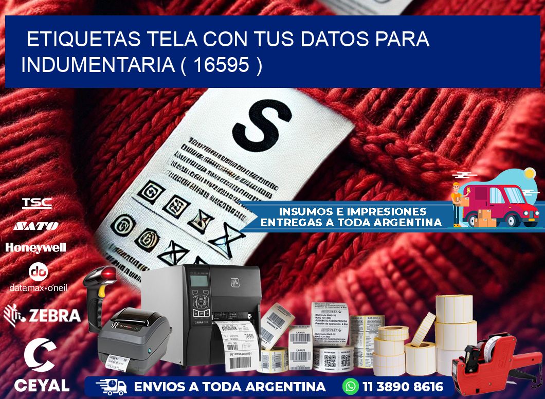 ETIQUETAS TELA CON TUS DATOS PARA INDUMENTARIA ( 16595 )