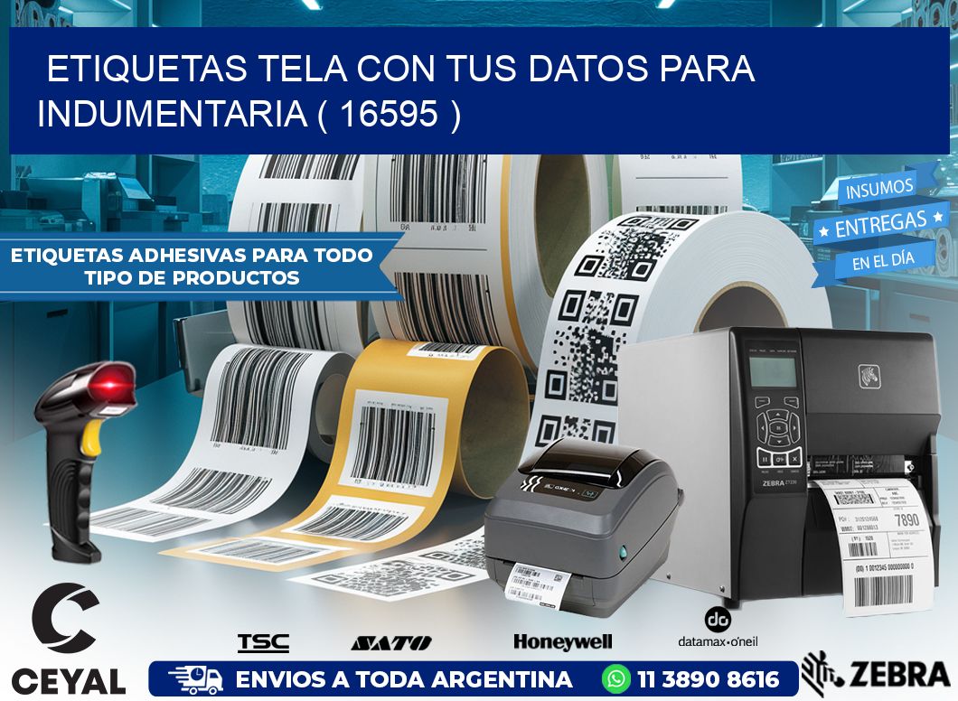 ETIQUETAS TELA CON TUS DATOS PARA INDUMENTARIA ( 16595 )