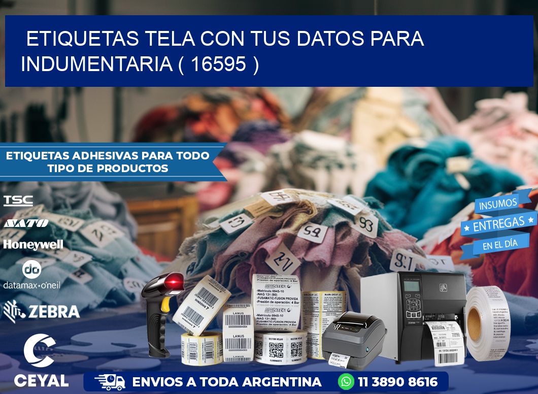 ETIQUETAS TELA CON TUS DATOS PARA INDUMENTARIA ( 16595 )