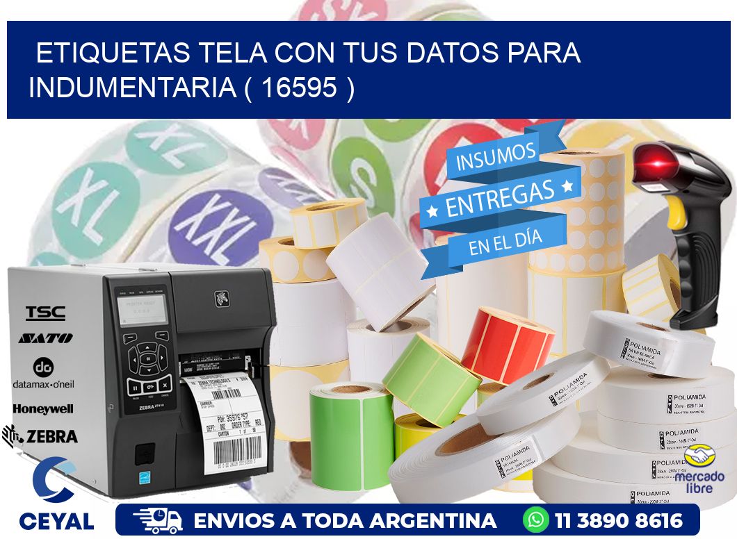 ETIQUETAS TELA CON TUS DATOS PARA INDUMENTARIA ( 16595 )