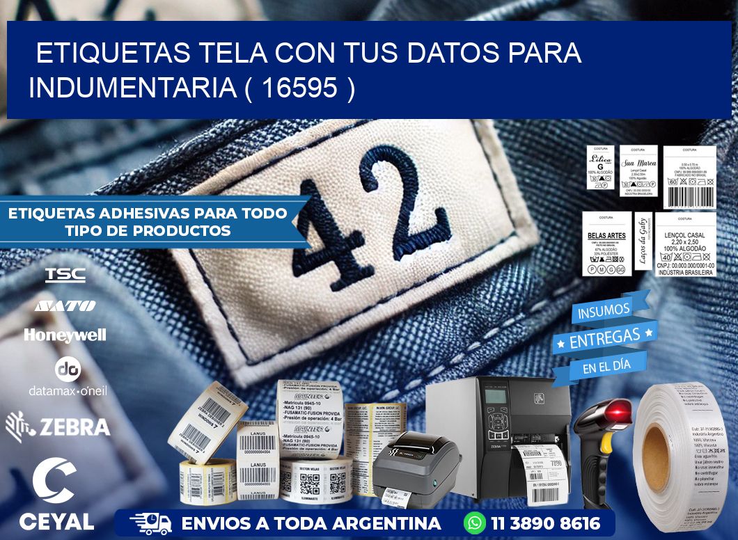ETIQUETAS TELA CON TUS DATOS PARA INDUMENTARIA ( 16595 )