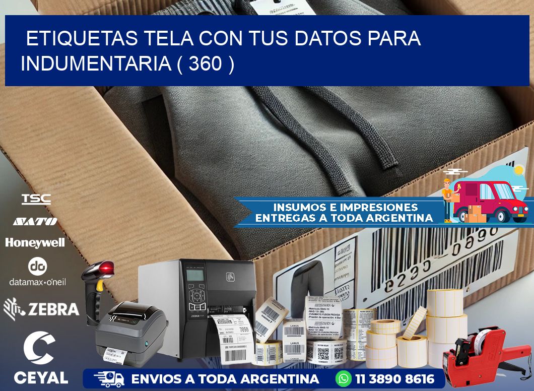 ETIQUETAS TELA CON TUS DATOS PARA INDUMENTARIA ( 360 )