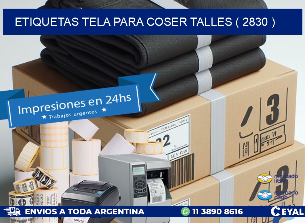 ETIQUETAS TELA PARA COSER TALLES ( 2830 )