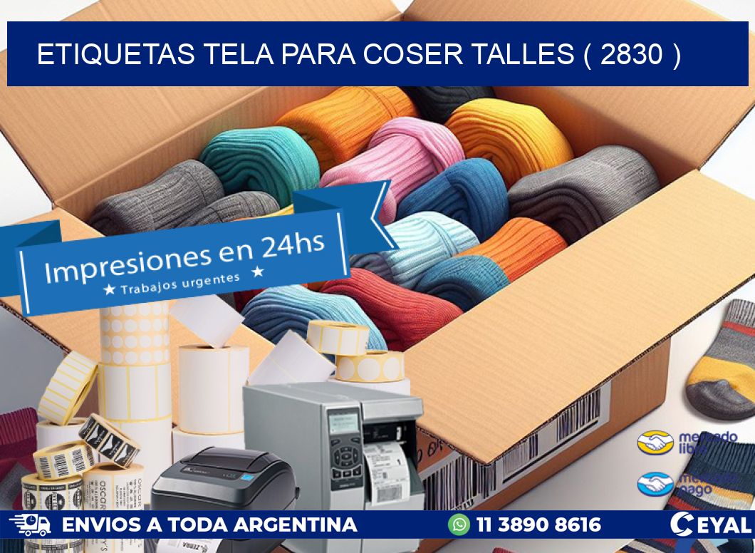 ETIQUETAS TELA PARA COSER TALLES ( 2830 )