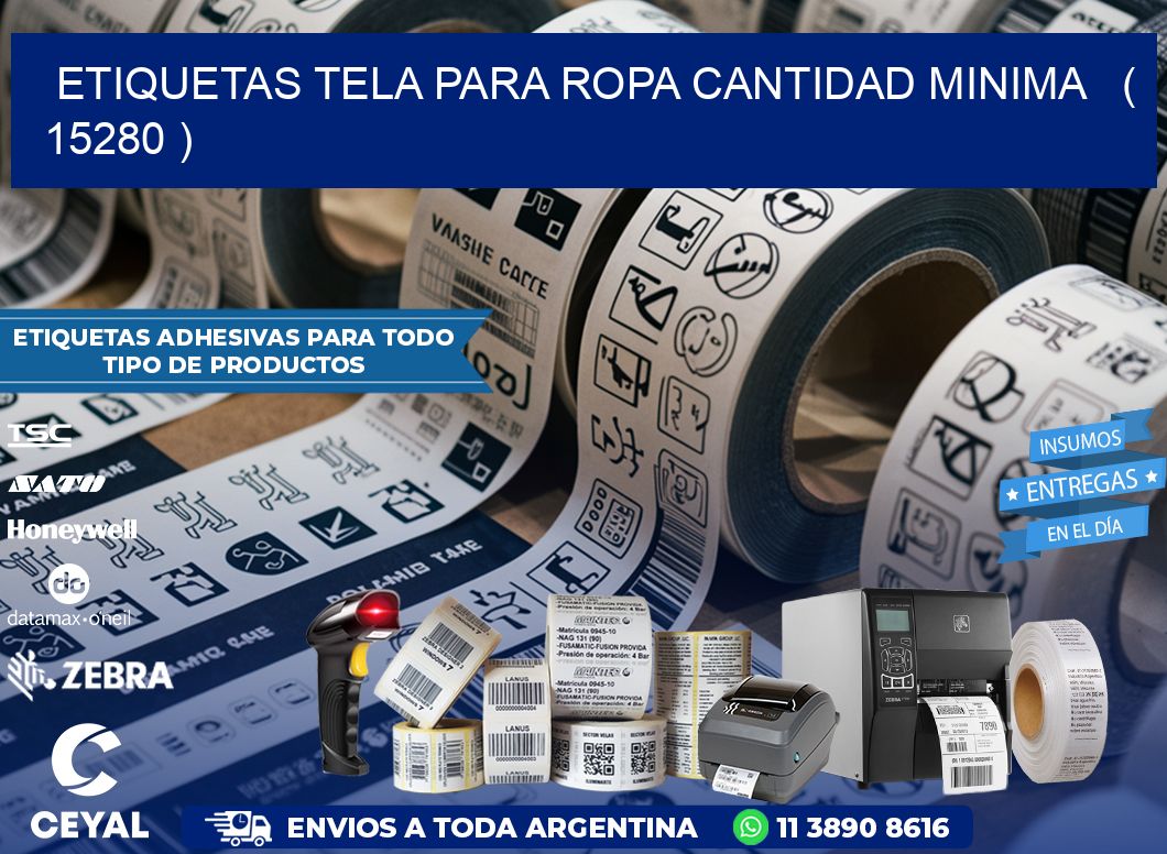 ETIQUETAS TELA PARA ROPA CANTIDAD MINIMA   ( 15280 )