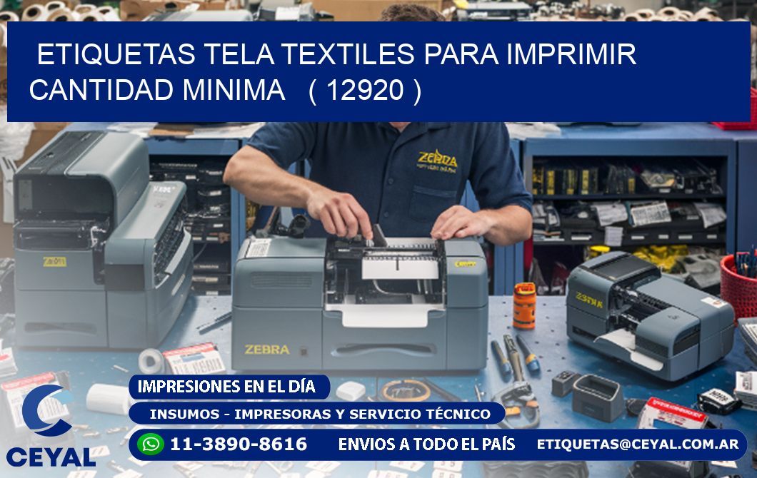 ETIQUETAS TELA TEXTILES PARA IMPRIMIR CANTIDAD MINIMA   ( 12920 )