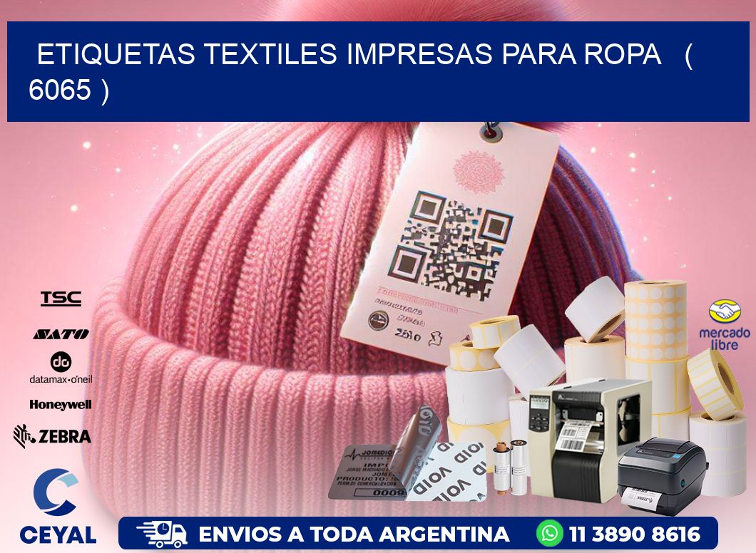 ETIQUETAS TEXTILES IMPRESAS PARA ROPA   ( 6065 )