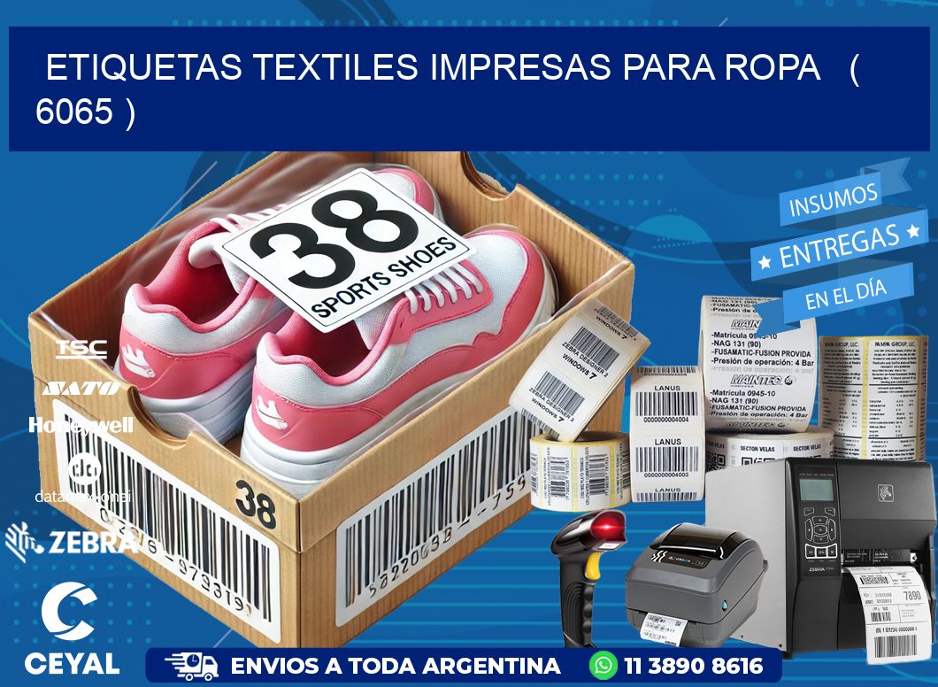 ETIQUETAS TEXTILES IMPRESAS PARA ROPA   ( 6065 )