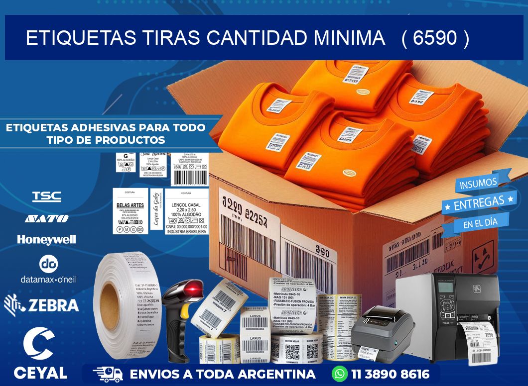 ETIQUETAS TIRAS CANTIDAD MINIMA   ( 6590 )