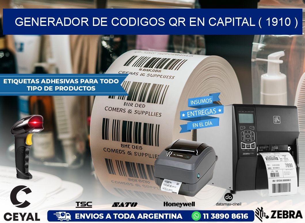 GENERADOR DE CODIGOS QR EN CAPITAL ( 1910 )