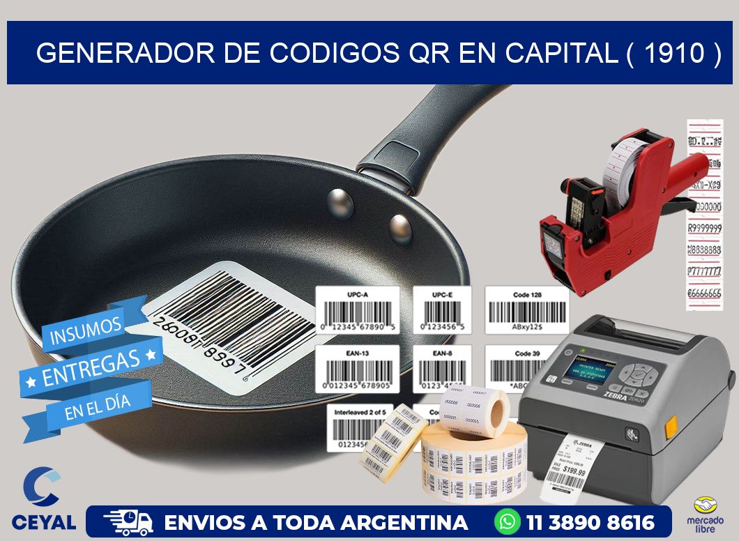 GENERADOR DE CODIGOS QR EN CAPITAL ( 1910 )