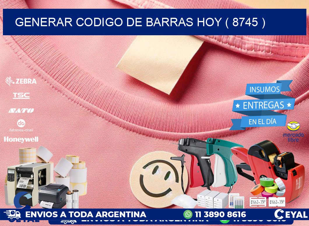 GENERAR CODIGO DE BARRAS HOY ( 8745 )