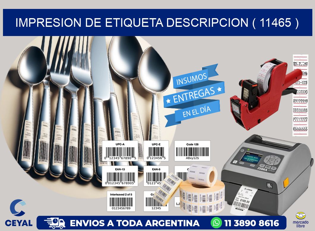 IMPRESION DE ETIQUETA DESCRIPCION ( 11465 )