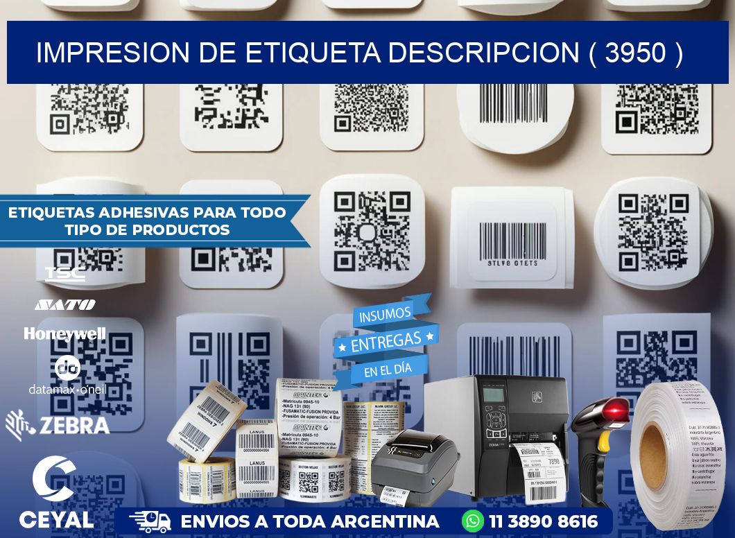 IMPRESION DE ETIQUETA DESCRIPCION ( 3950 )