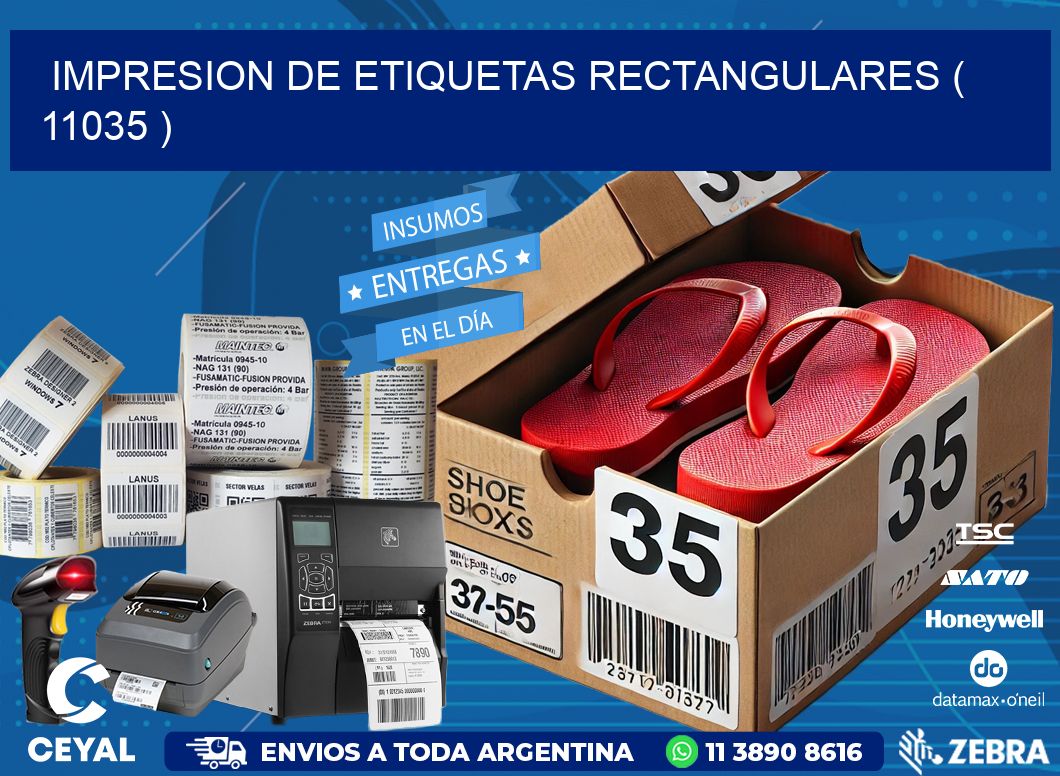 IMPRESION DE ETIQUETAS RECTANGULARES ( 11035 )