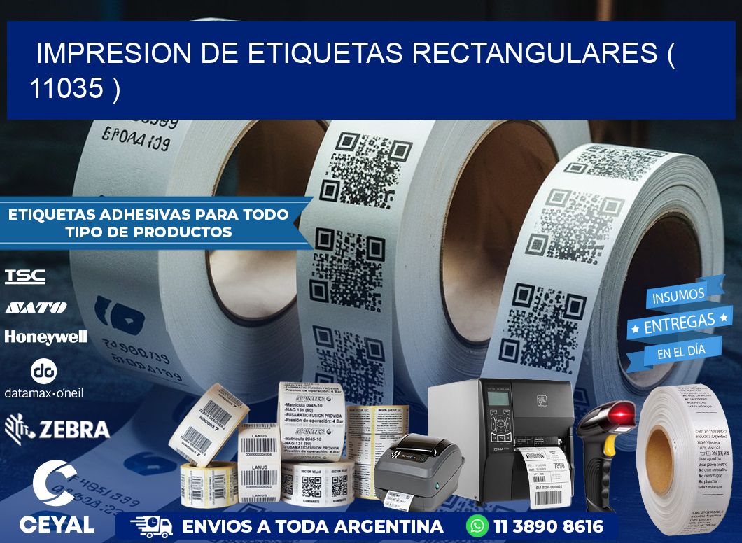 IMPRESION DE ETIQUETAS RECTANGULARES ( 11035 )