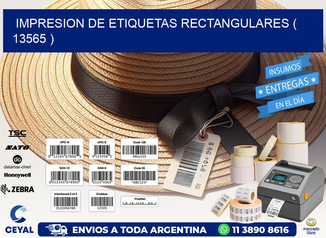 IMPRESION DE ETIQUETAS RECTANGULARES ( 13565 )
