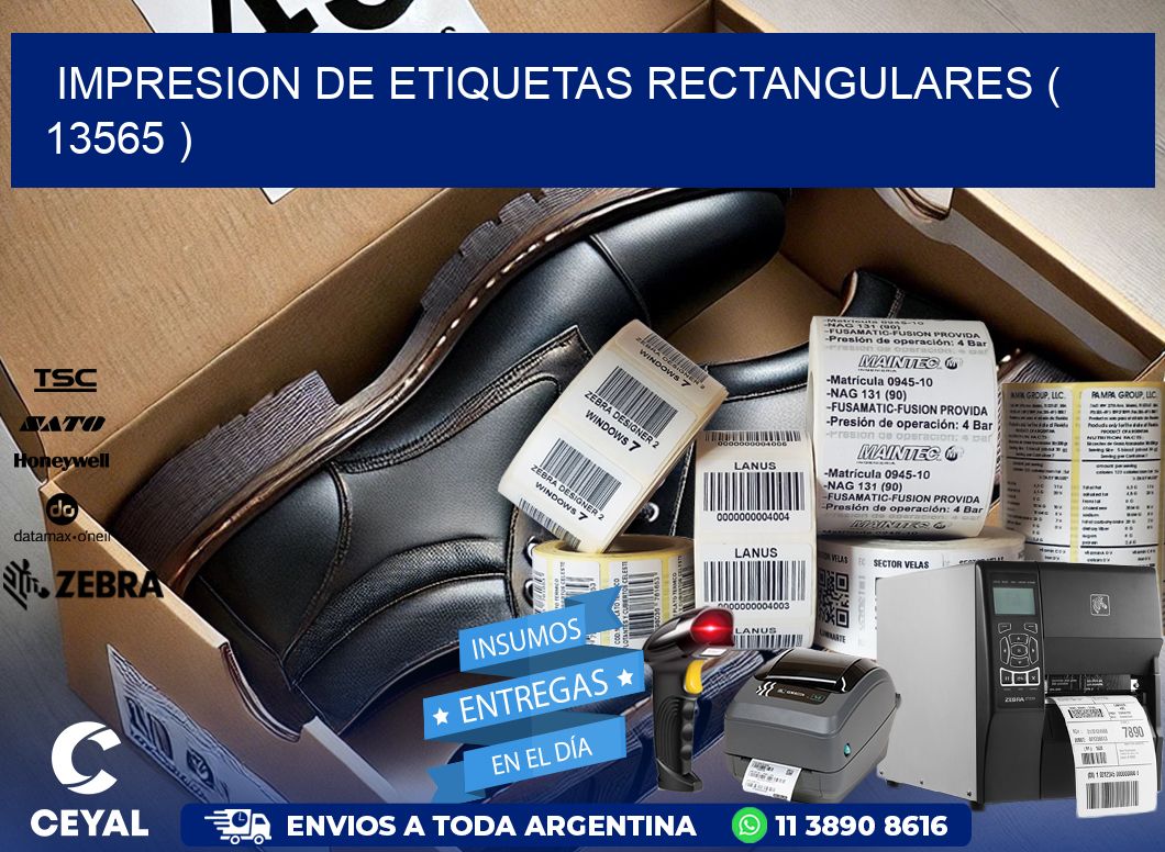 IMPRESION DE ETIQUETAS RECTANGULARES ( 13565 )