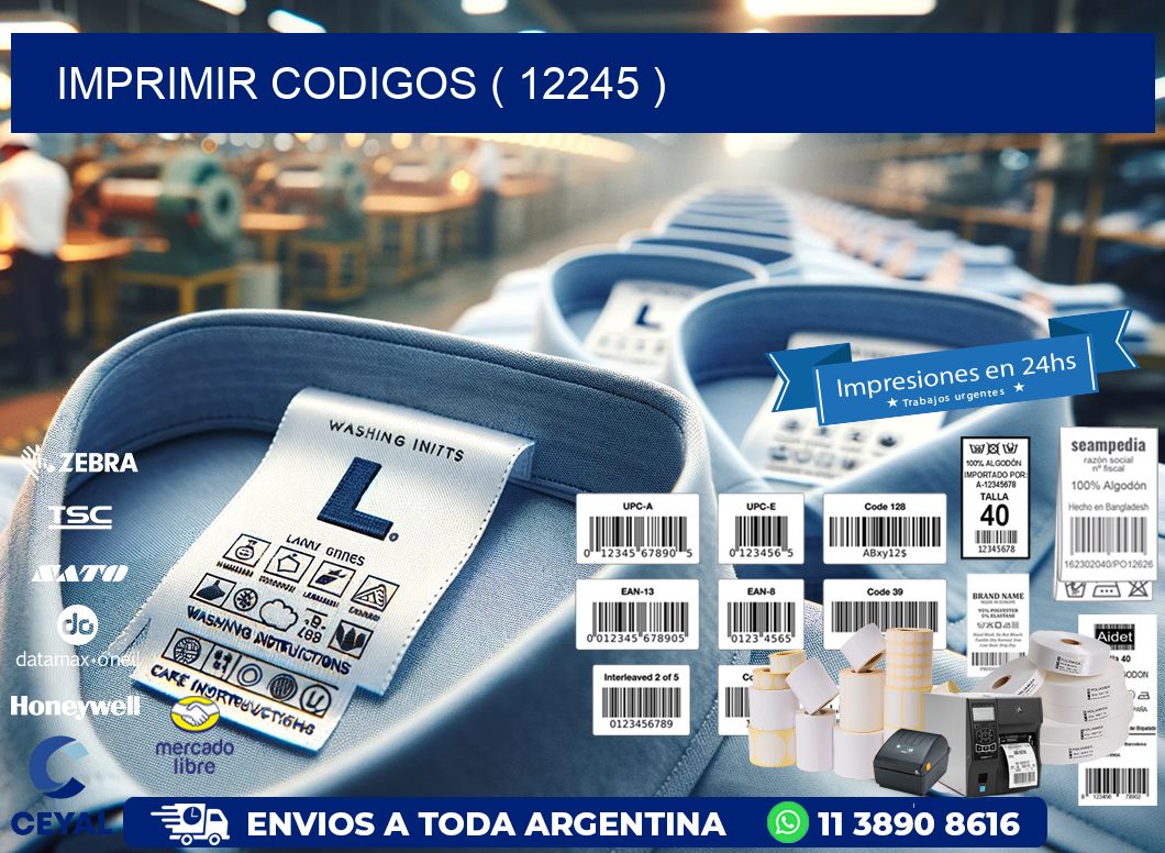 IMPRIMIR CODIGOS ( 12245 )
