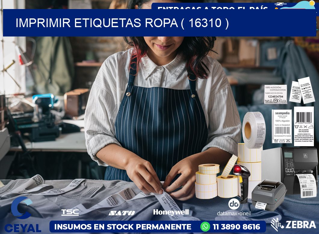 IMPRIMIR ETIQUETAS ROPA ( 16310 )