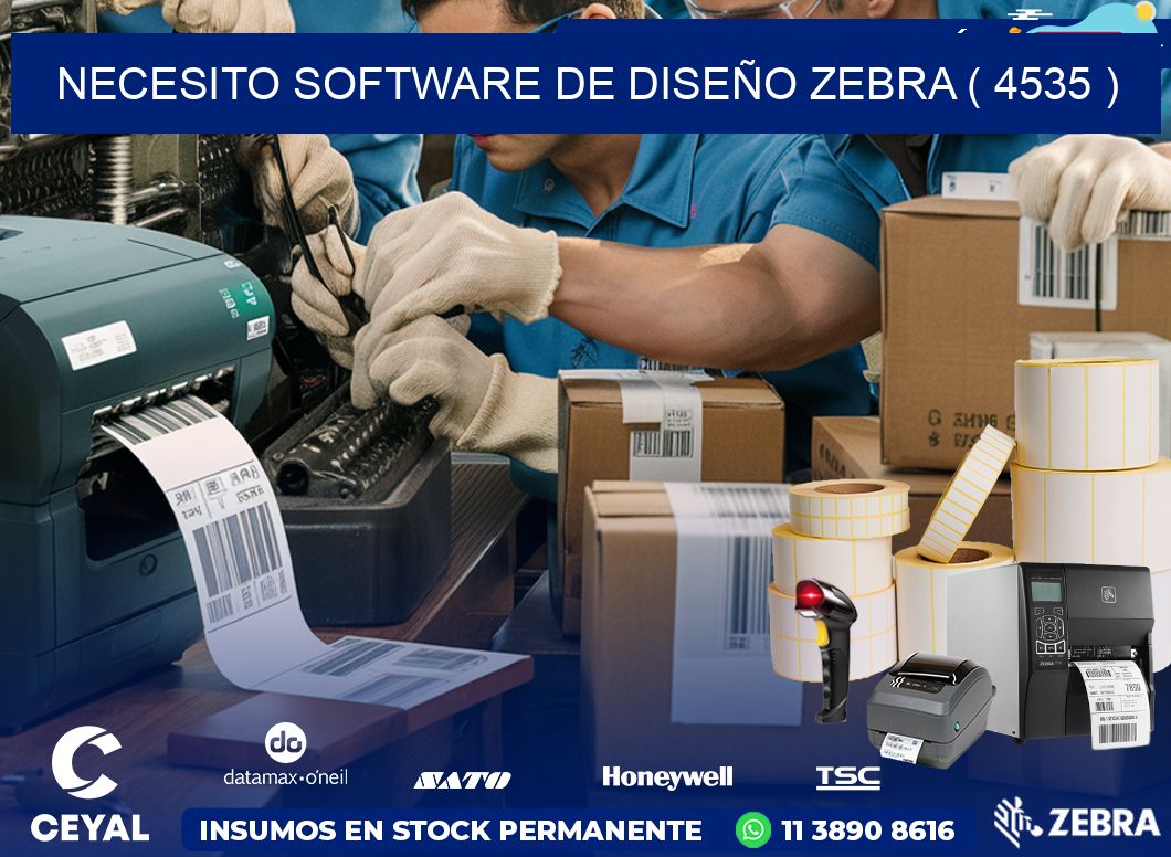 NECESITO SOFTWARE DE DISEÑO ZEBRA ( 4535 )