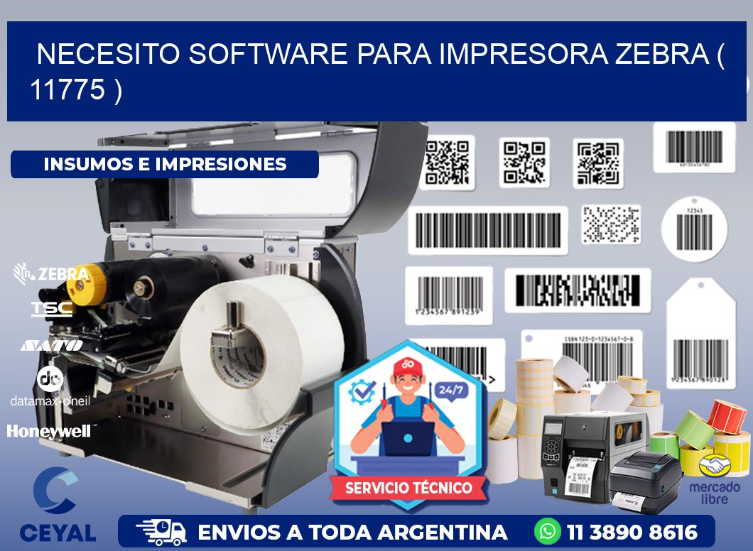 NECESITO SOFTWARE PARA IMPRESORA ZEBRA ( 11775 )