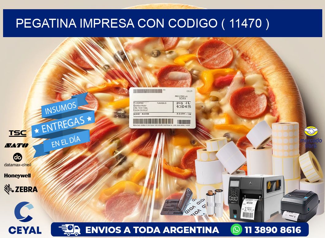 PEGATINA IMPRESA CON CODIGO ( 11470 )