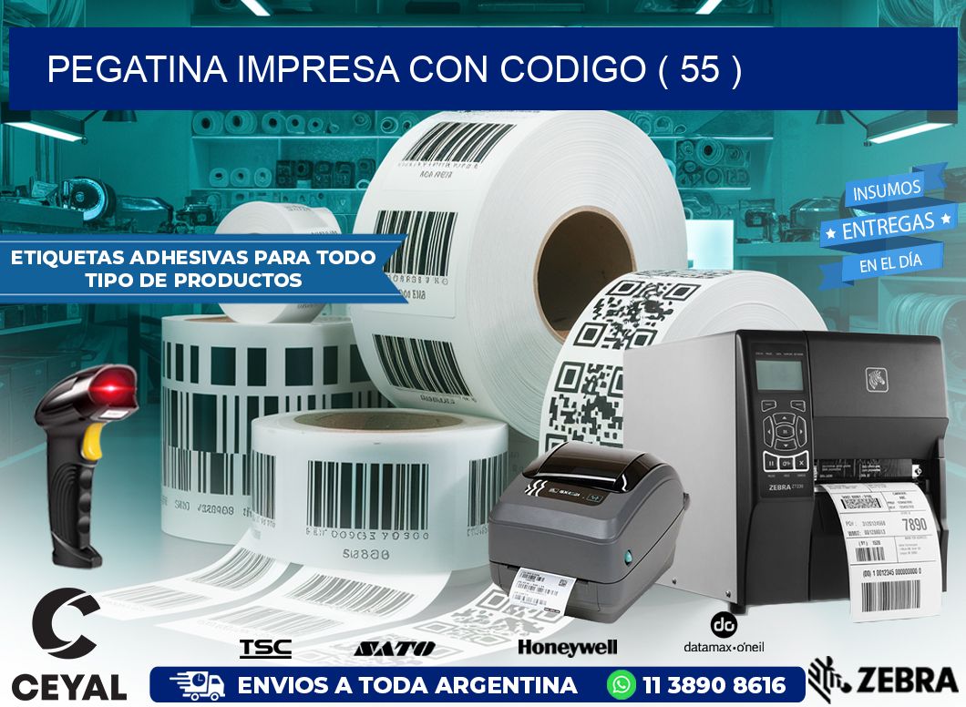 PEGATINA IMPRESA CON CODIGO ( 55 )