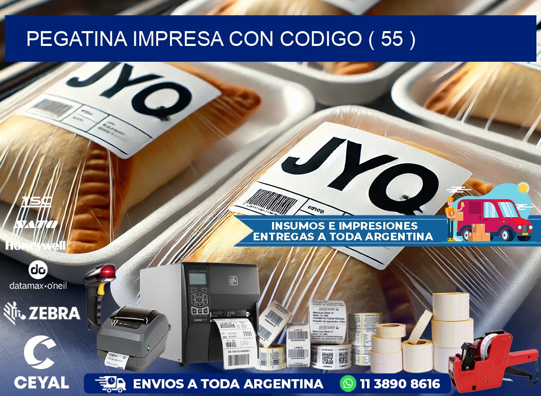 PEGATINA IMPRESA CON CODIGO ( 55 )