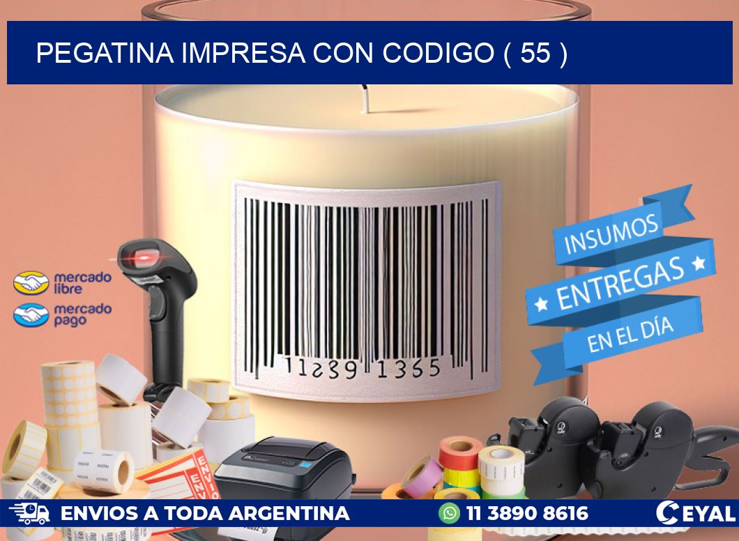 PEGATINA IMPRESA CON CODIGO ( 55 )