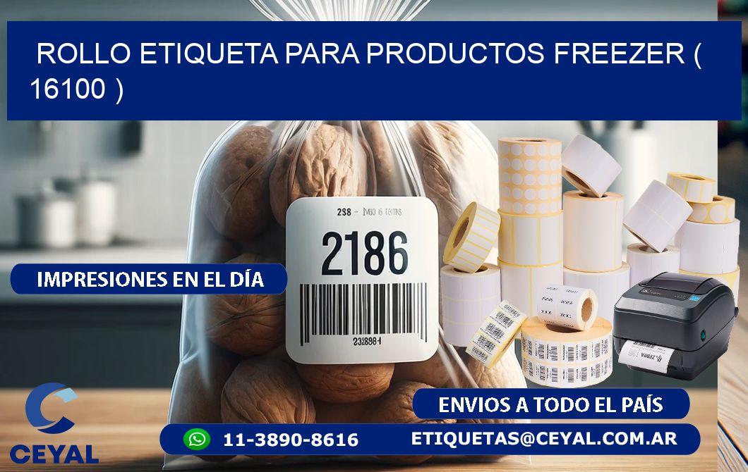 ROLLO ETIQUETA PARA PRODUCTOS FREEZER ( 16100 )