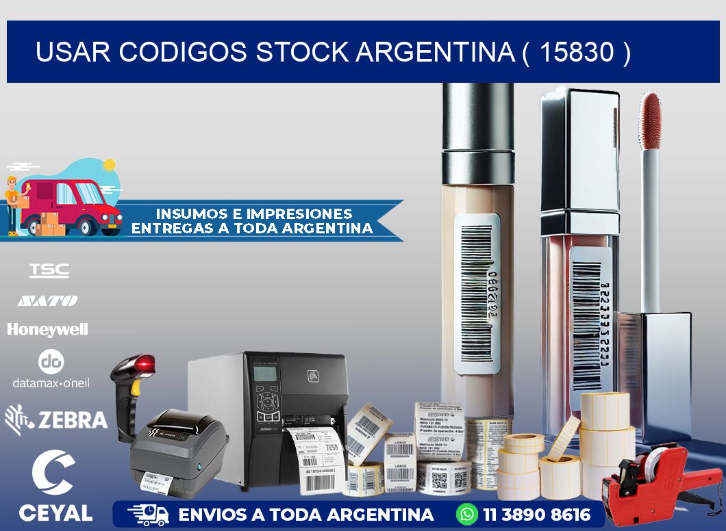 USAR CODIGOS STOCK ARGENTINA ( 15830 )