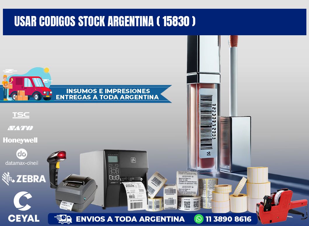 USAR CODIGOS STOCK ARGENTINA ( 15830 )