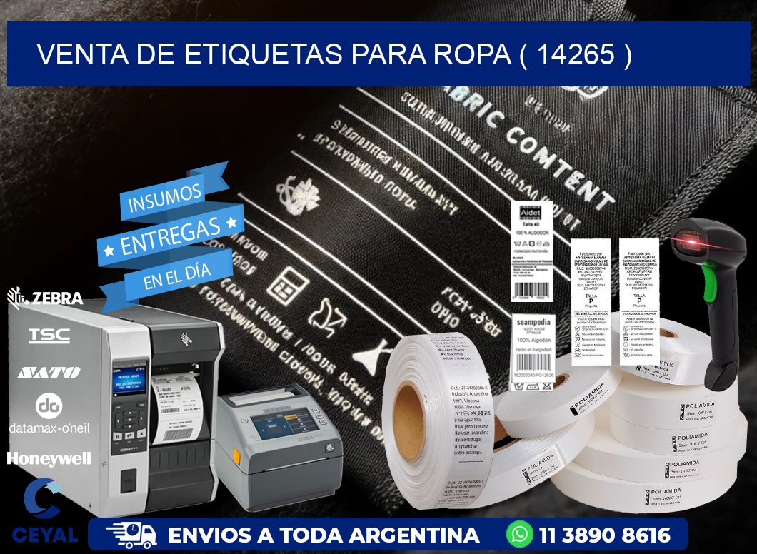 VENTA DE ETIQUETAS PARA ROPA ( 14265 )