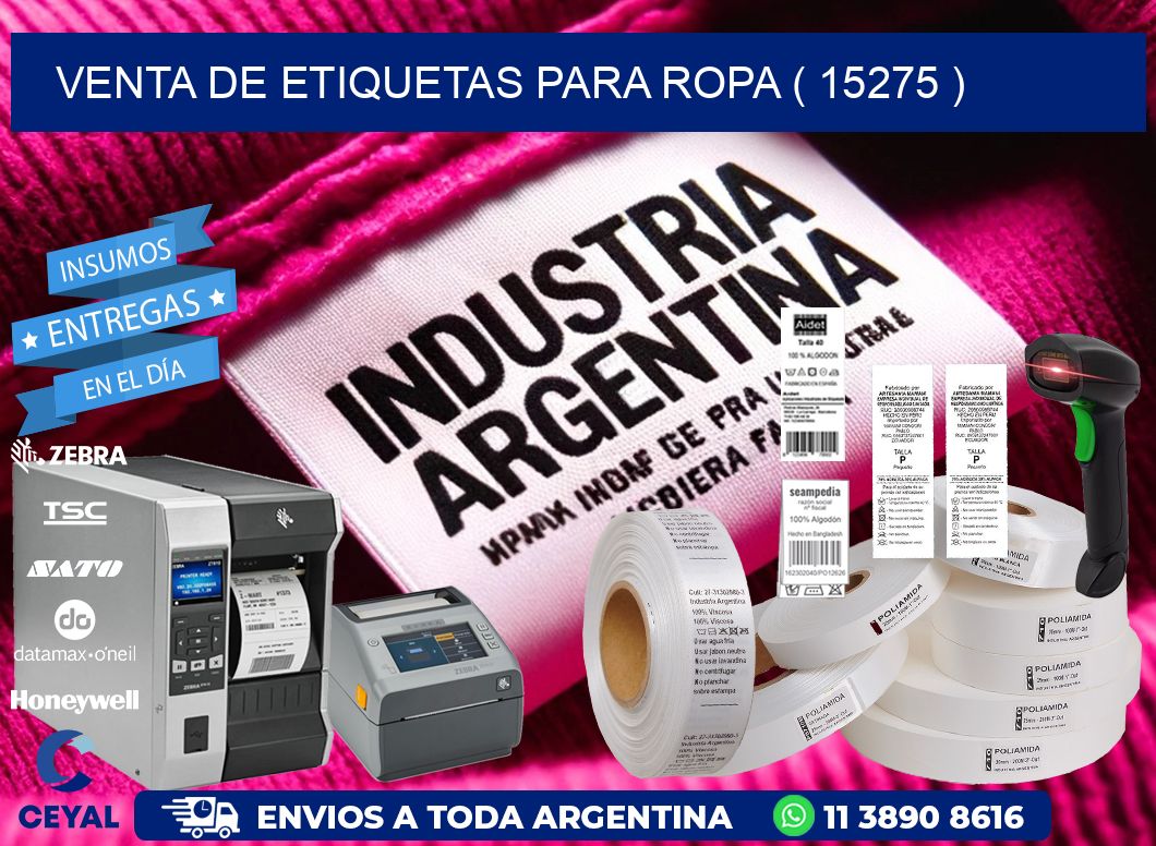 VENTA DE ETIQUETAS PARA ROPA ( 15275 )