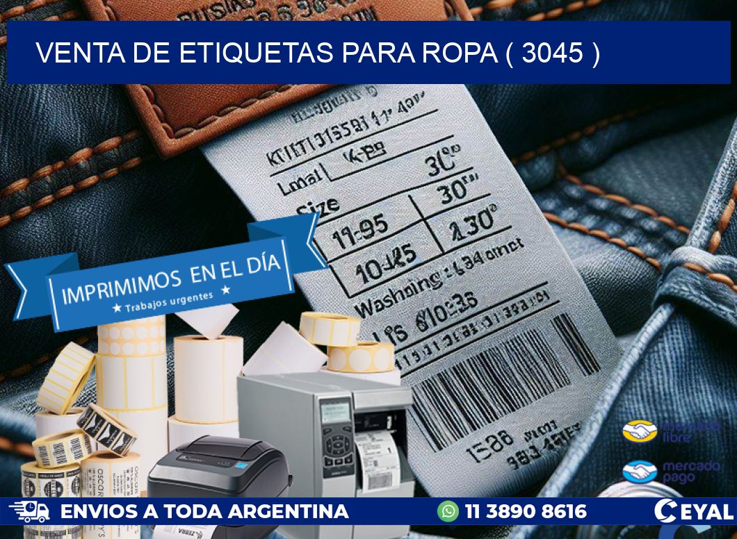 VENTA DE ETIQUETAS PARA ROPA ( 3045 )