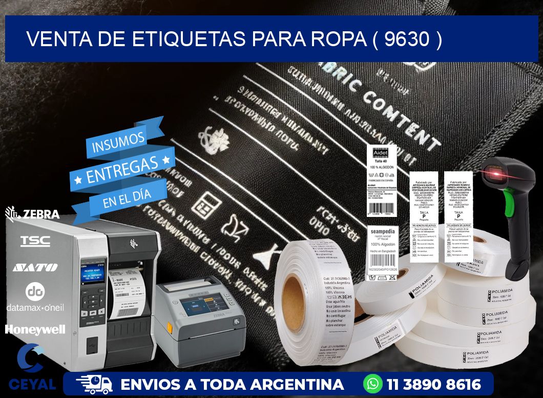 VENTA DE ETIQUETAS PARA ROPA ( 9630 )