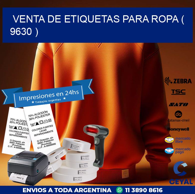 VENTA DE ETIQUETAS PARA ROPA ( 9630 )