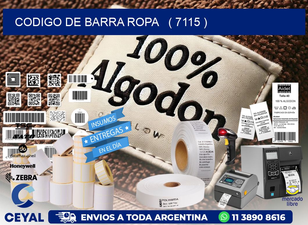 codigo de barra ropa   ( 7115 )