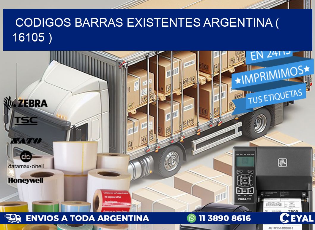 codigos barras existentes argentina ( 16105 )