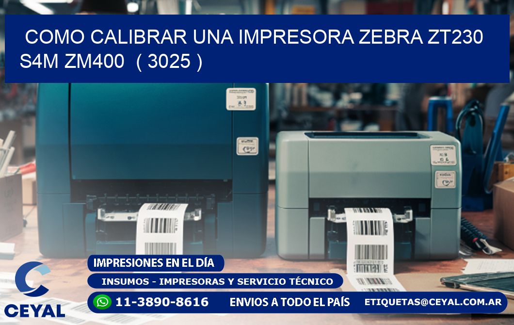 como calibrar una impresora zebra zt230 S4M ZM400  ( 3025 )