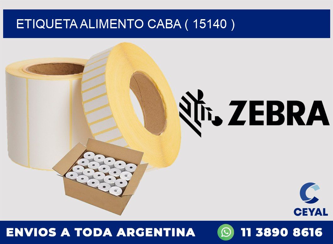 etiqueta alimento caba ( 15140 )