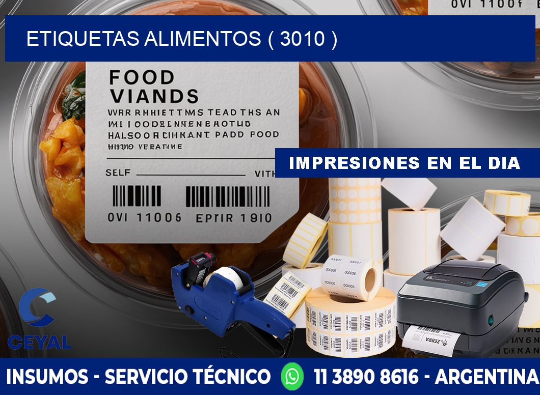 etiquetas alimentos ( 3010 )