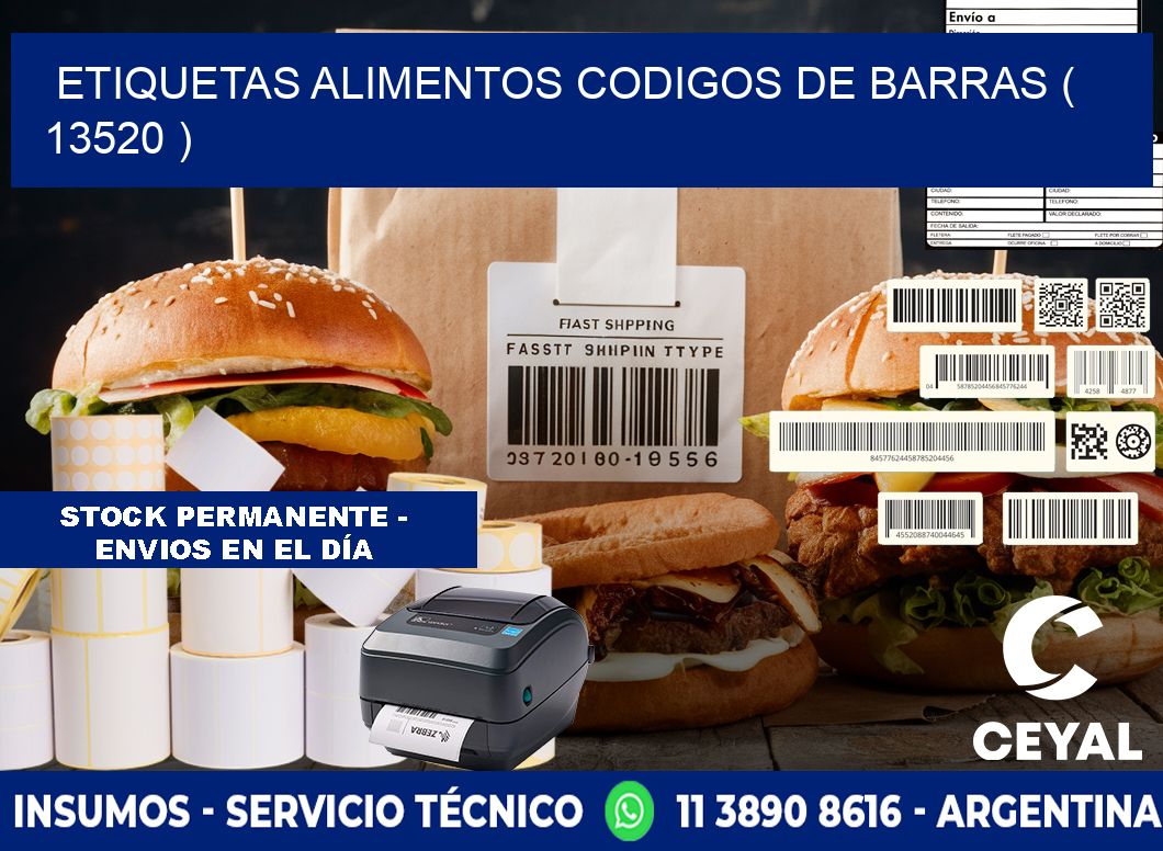 etiquetas alimentos codigos de barras ( 13520 )