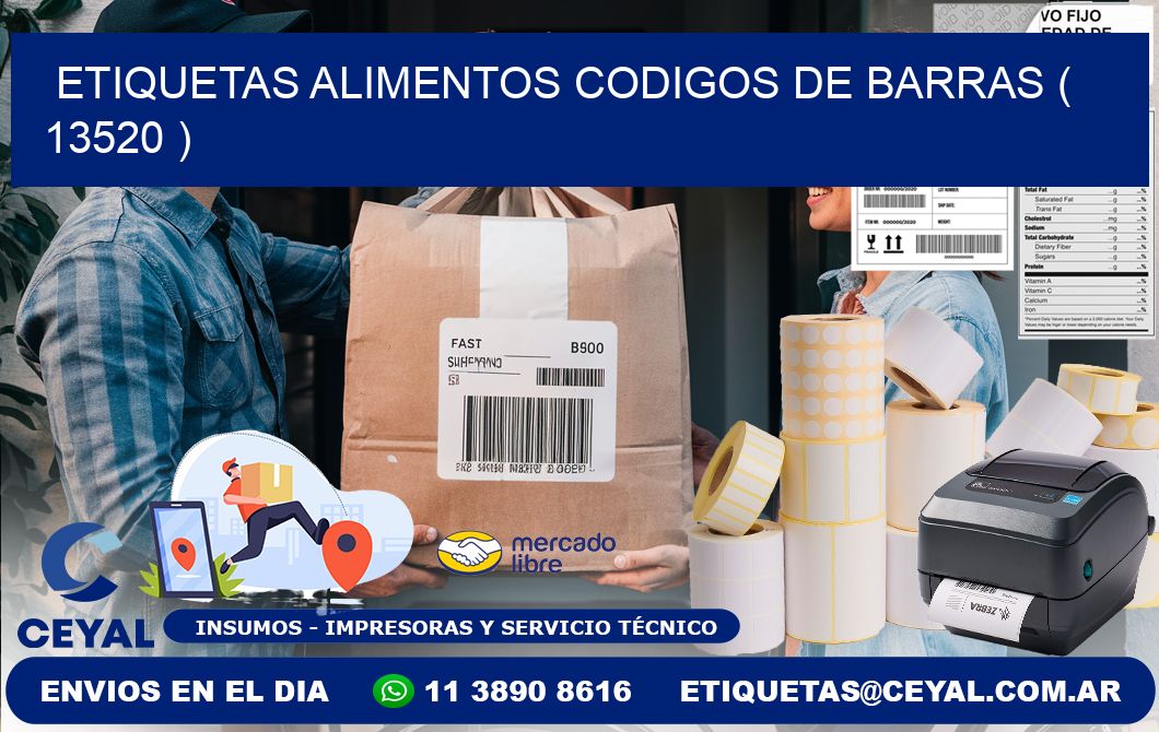 etiquetas alimentos codigos de barras ( 13520 )