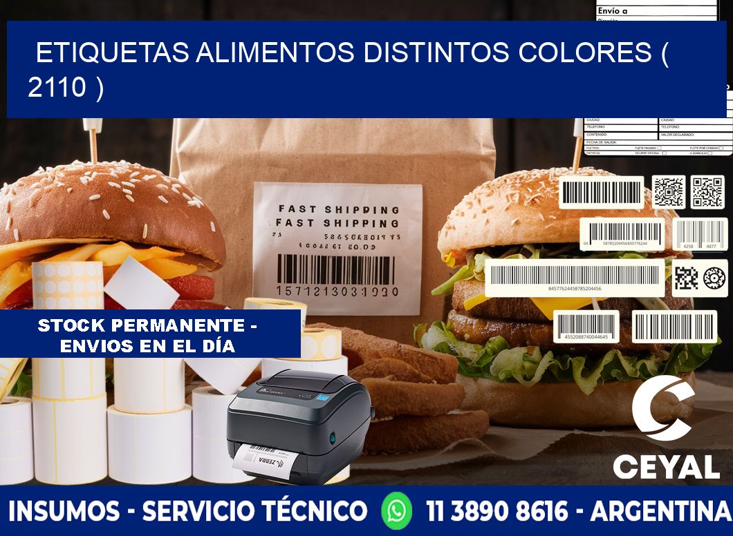 etiquetas alimentos distintos colores ( 2110 )