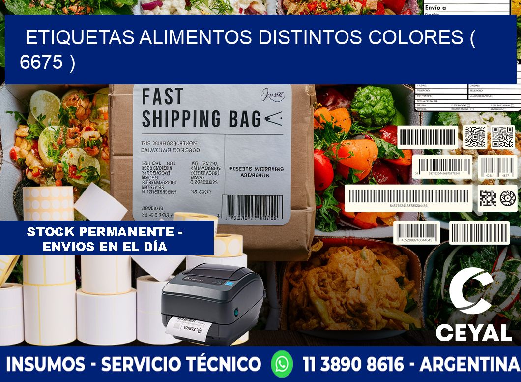etiquetas alimentos distintos colores ( 6675 )