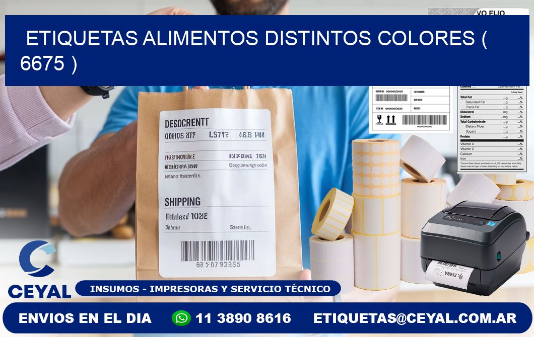 etiquetas alimentos distintos colores ( 6675 )